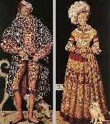 Lucas Cranach Doppelbildnis Herzog Heinrichs des Frommen und seiner Gemahlin Herzogin Katharina von Mecklenburg oil painting reproduction